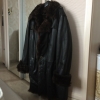 Кожаное мужское пальто
