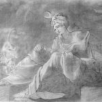 Картина «Отдыхающая Диана»,  рисунок