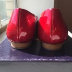 Балетки новые lesilla италия 39 размер красные лак кожа лаковая кожа кожаные мыс открыт вырез туфли