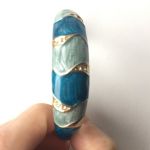Браслет на руку стразы сваровски swarovski кристаллы голубой синий бижутерия украшения на руку