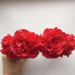 Ободок на волосы в стиле dolce&gabbana красный цветы розы украшение бижутерия аксессуары