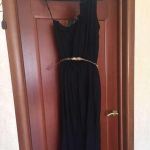 Платье сарафан длинный 46 48 m/l черный вискоза нейлон пояс золото кожзам вечернее новое нарядное