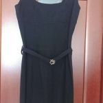 Платье сарафан новый eureka италия s m 44 46 черный мини стретч мягкая ткань плотная миди оборки